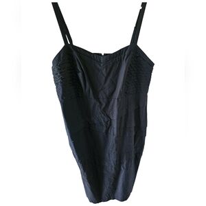 Torrid Black Pleated Cami Tank Top Size 24 Plus Size Smocked Back Adjustable Str